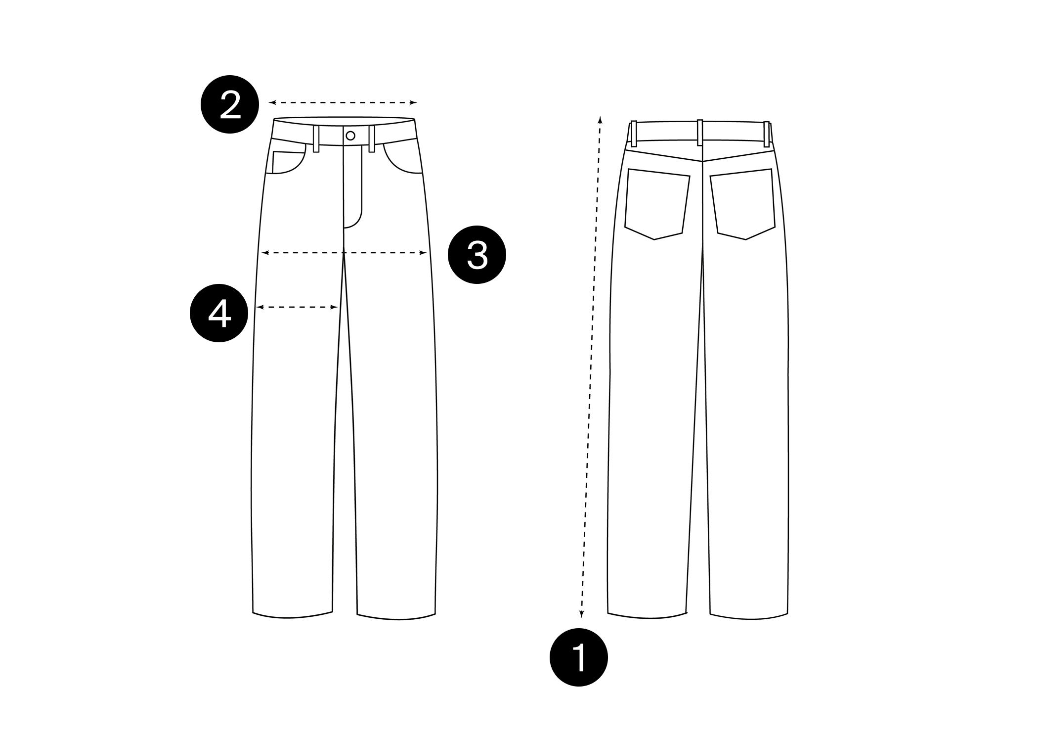 Alt beden ürün ölçüleri görseli